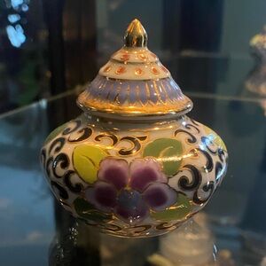 Intricate painted trinket  holder from the 90s